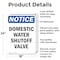 Signmission Domestic Water Shutoff Valve, 18 in W x Rectangle, Aluminum OS-2PACK-NS-A-1824-V-11455 - alternate 4